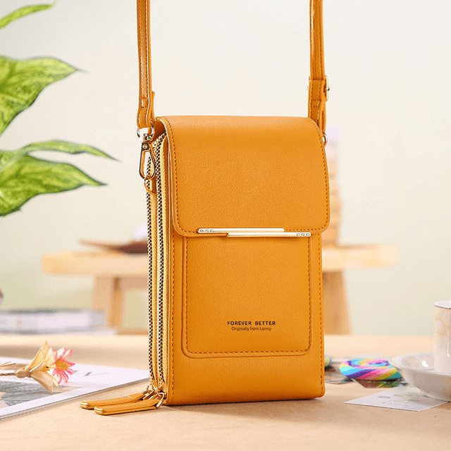 Bolsa de Couro Forever 2 em 1 com Tela Touch Screen + Proteção RFID