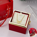 Colar Personalizável com Rosa Eterna e Caixa Rotativa + Brinde