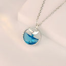 Colar com Pingente Mermaid Blue Prata 925