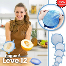 Compre 6 Leve 12 - Kit Tampas de Silicone Reutilizável (UNIVERSAL)