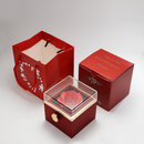 Colar Personalizável com Rosa Eterna e Caixa Rotativa + Brinde
