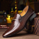 Sapato Masculino Couro Sintético Estilo Croco