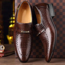 Sapato Masculino Couro Sintético Estilo Croco