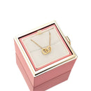 Colar Personalizável com Rosa Eterna e Caixa Rotativa + Brinde