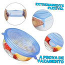 Compre 6 Leve 12 - Kit Tampas de Silicone Reutilizável (UNIVERSAL)